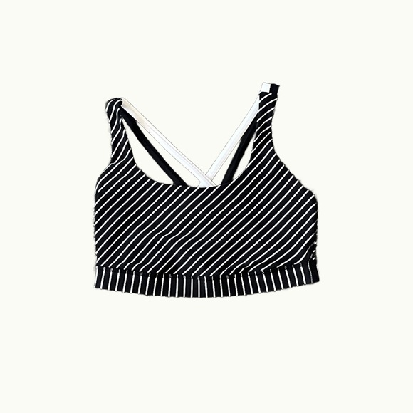 lululemon athletica Other - Lululemon Athletica Black and White Striped Sports Bra